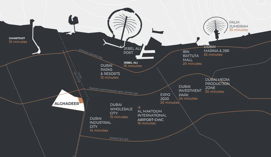 Al Ghadeer Gardens map
