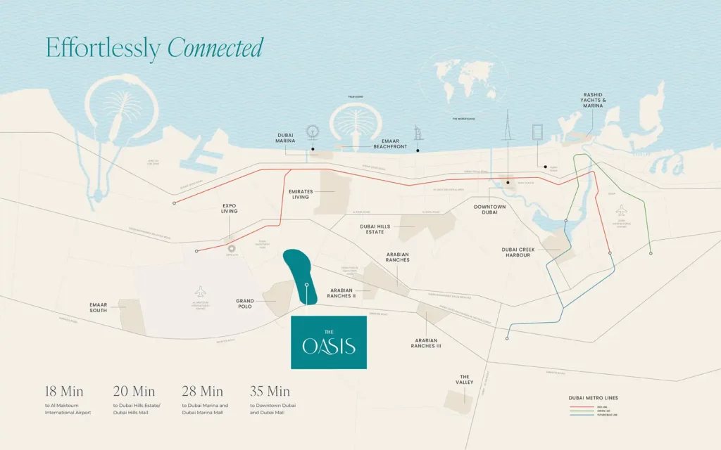 The Oasis by Emaar map