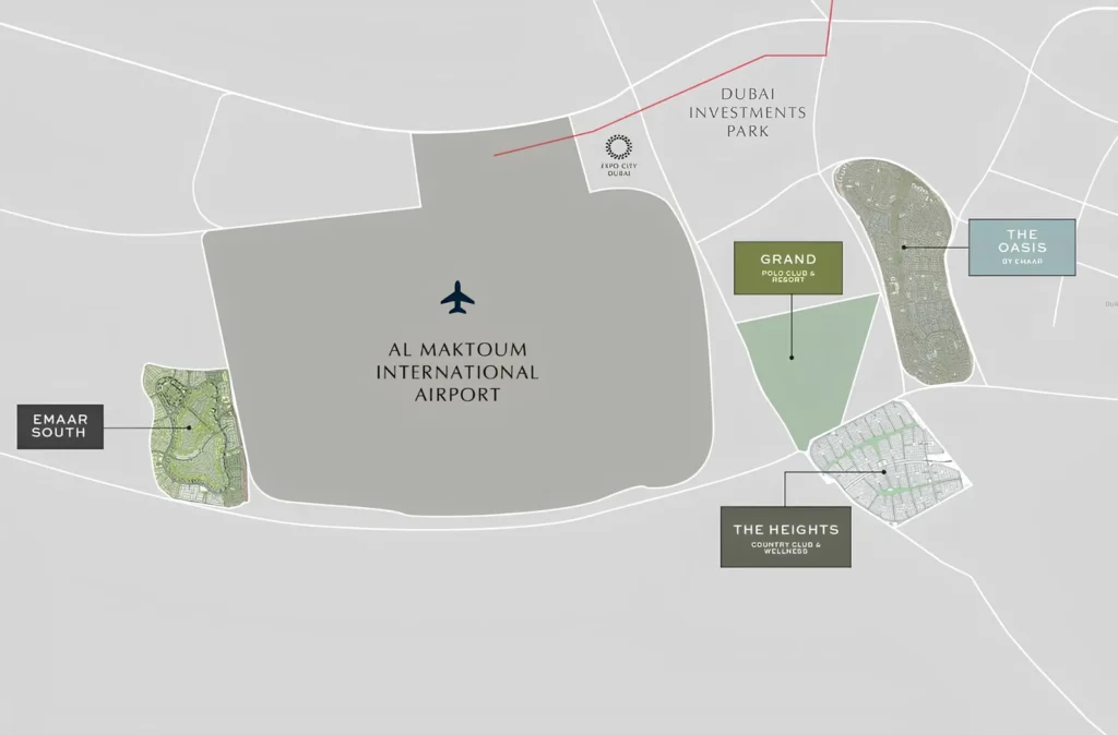 Polo townhouses - Emaar map